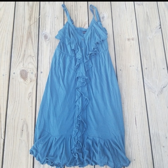 New York & Company Dresses & Skirts - RELISTED Blue gray ruffled adjustable strap dress